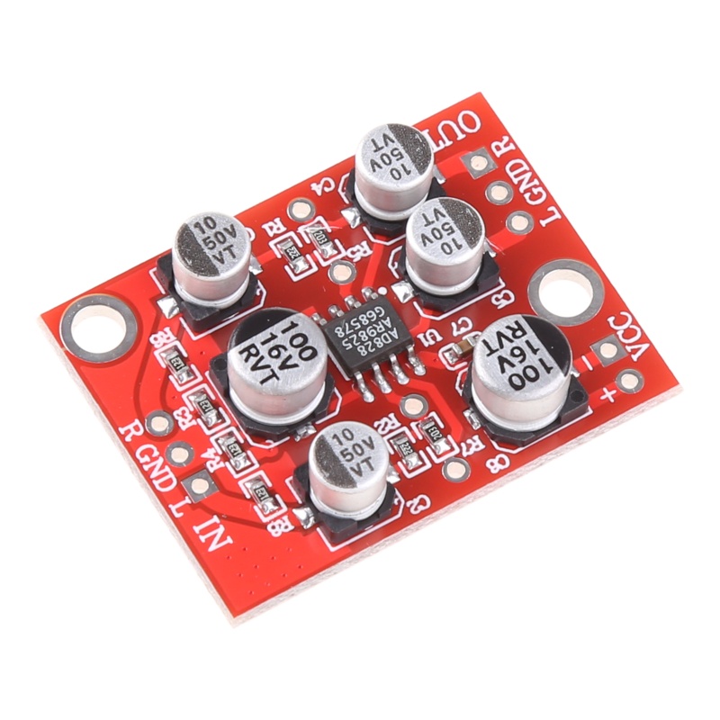 VIVI   DC 5V-15V 12V AD828 Stereo Preamp Power Amplifier Board Preamplifier Module