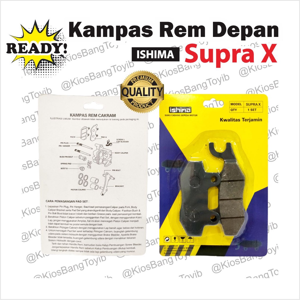 Kampas Rem Depan/Discpad Honda Supra X125 Kharisma Megapro Revo Tiger ★ISHIMA★