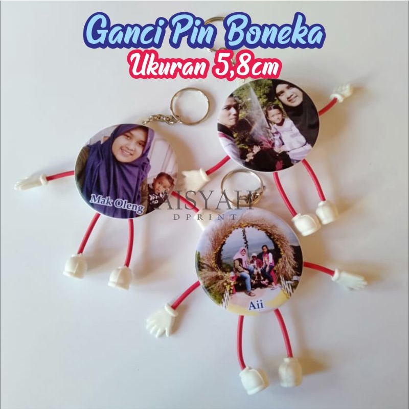 

Ganci Pin Boneka Ukuran 5,8cm | Gantungan Kunci Pin Bentuk Boneka