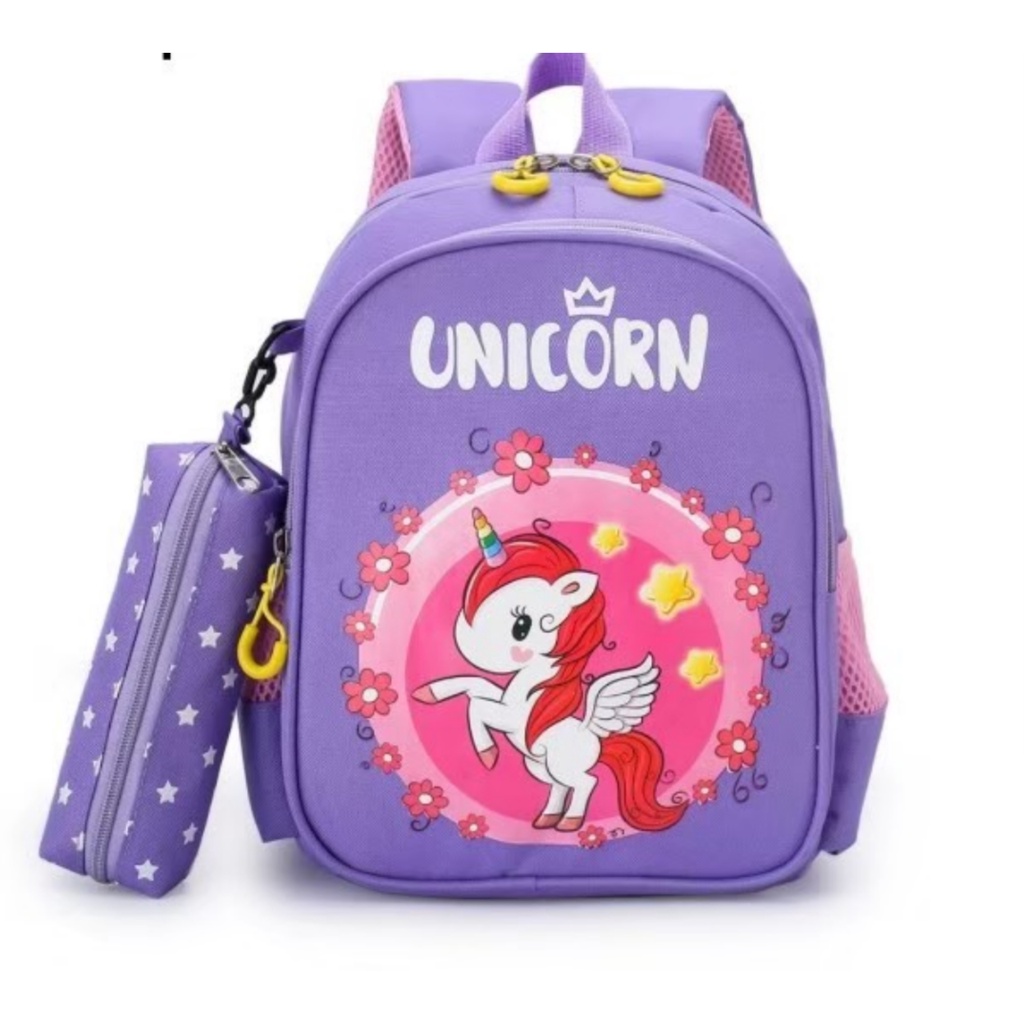 TAS RANSEL UNICORN 2IN1 TAS ANAK PEREMPUAN TAS SEKOLAH TAS NGAJI TAS ANAK PG TK SD SMP