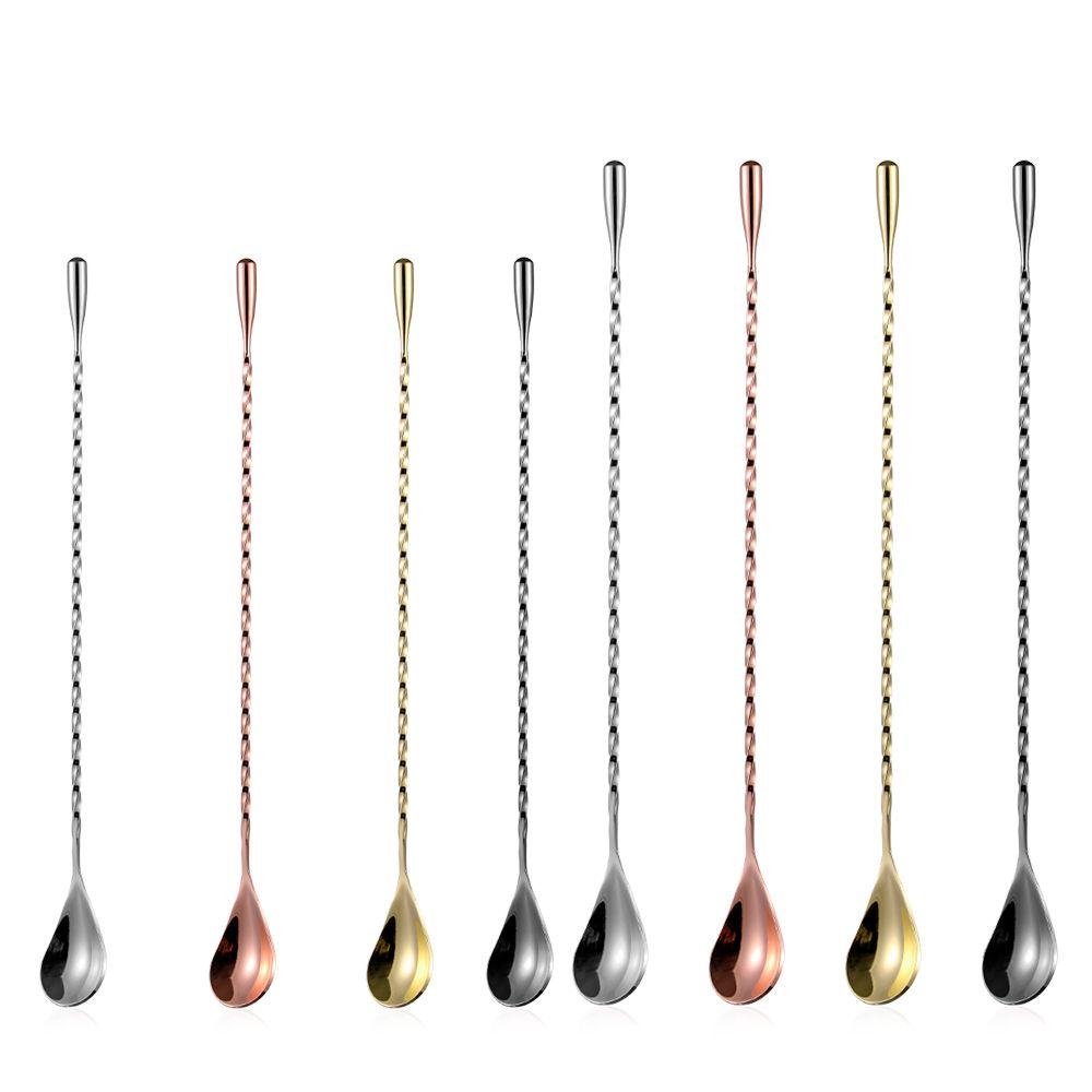 SOLIGHTER Cocktail Spoons Spiral Stirring Bar Accessories Bartender Tools