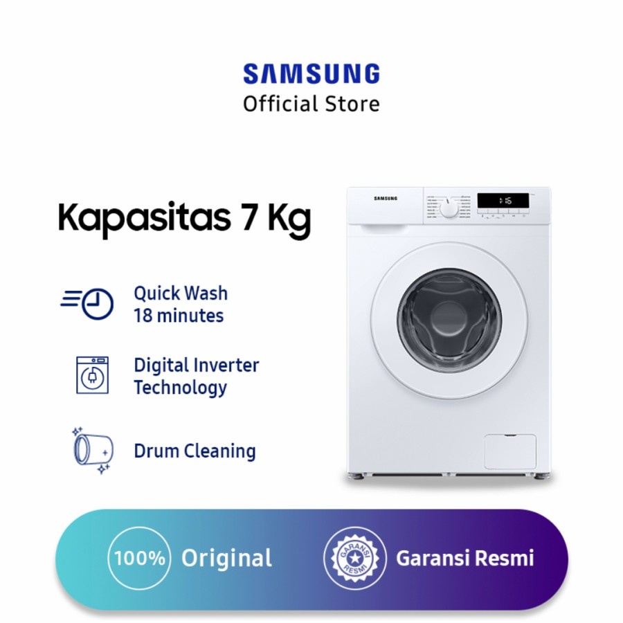 MESIN CUCI SAMSUNG WW70T3020WW/SE 7KG INVERTER WW70T3020