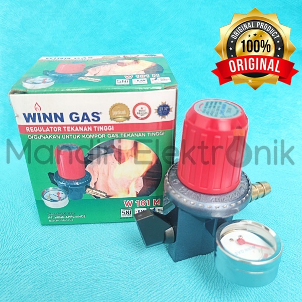 Regulator Winn Gas W181 M LPG Tekanan Tinggi High Pressure Meter - Regulator Tekanan Tinggi dengan Meteran