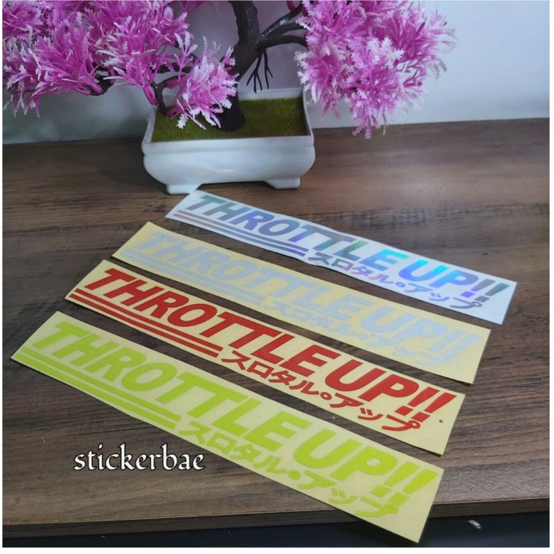 stiker throttle up sticker visor helm stiker trottle up cutting