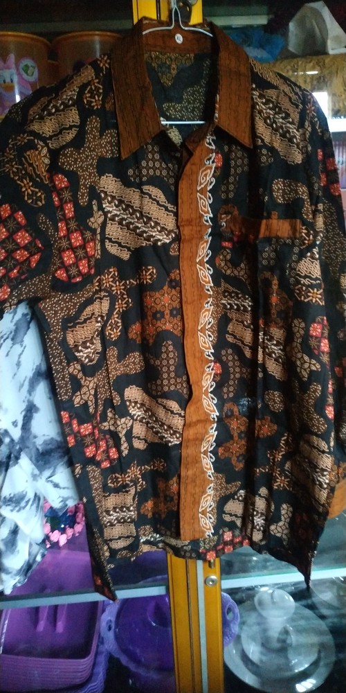 Bswart Batik Hrb026 Kenongo Hem Pendek Padi Pekalongan M L Xl Batik Pria Murah Modern Grosir