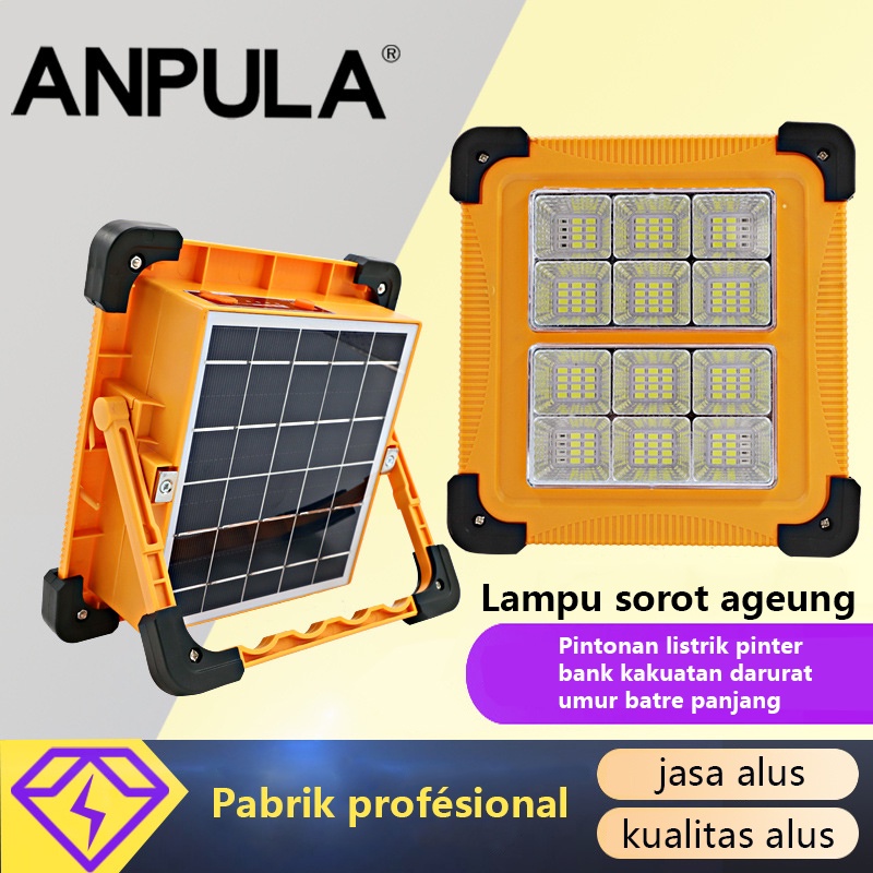 Jual Solar Lampu Emergency Lampu LED FloodLampu Tembak Sorot 3 Modes