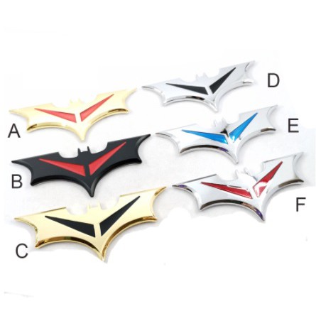 Emblem BATMAN minimalis 3D Decal Stickers 3D Logo 007