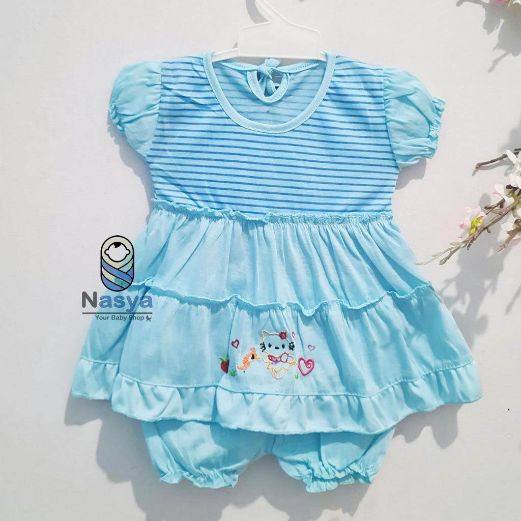 [N-095] NEW !! Baju Anak Perempuan Lucu dan Murah motif bear (3-6 bulan)