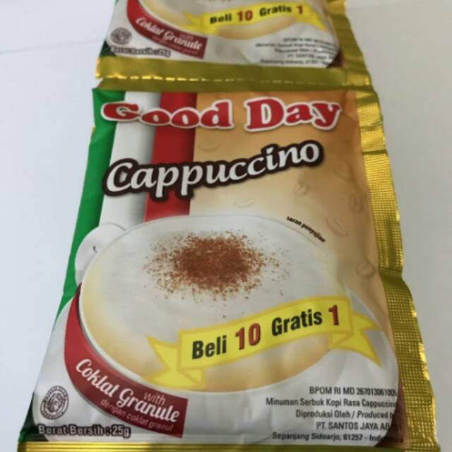 

Kopi GOOD DAY Cappuccino kemasan sachet isi 10pc