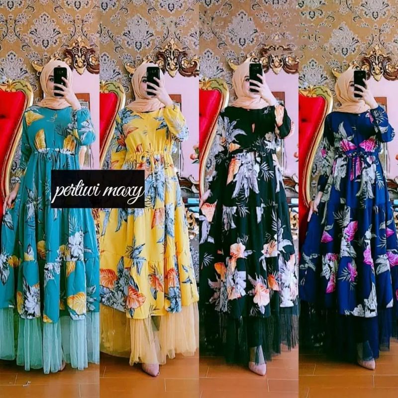 Gamis Pertiwi Maxy Monalisa Thalia Tutu/Gamis/Home Dress/Tutu/Terlaris/Termurah
