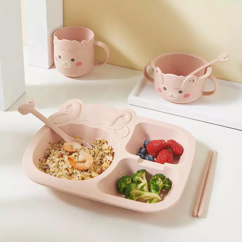 SET Tempat makan anak lengkap dan murah Perlengkapan makan anak SET piring makan anak Tableware anak