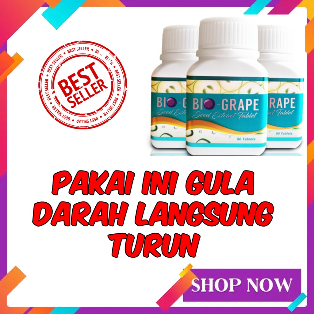 1 Box Suplemen Diabetes Herbal Penurun Gula Darah, Kolesterol BIOGRAPESEED / BIO GRAPE SEED