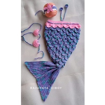 BAJU RAJUT BAYI / COSTUM / PROPERTI FOTOGRAFI / BABY PHOTOSHOOT MERMAID SEMBUR