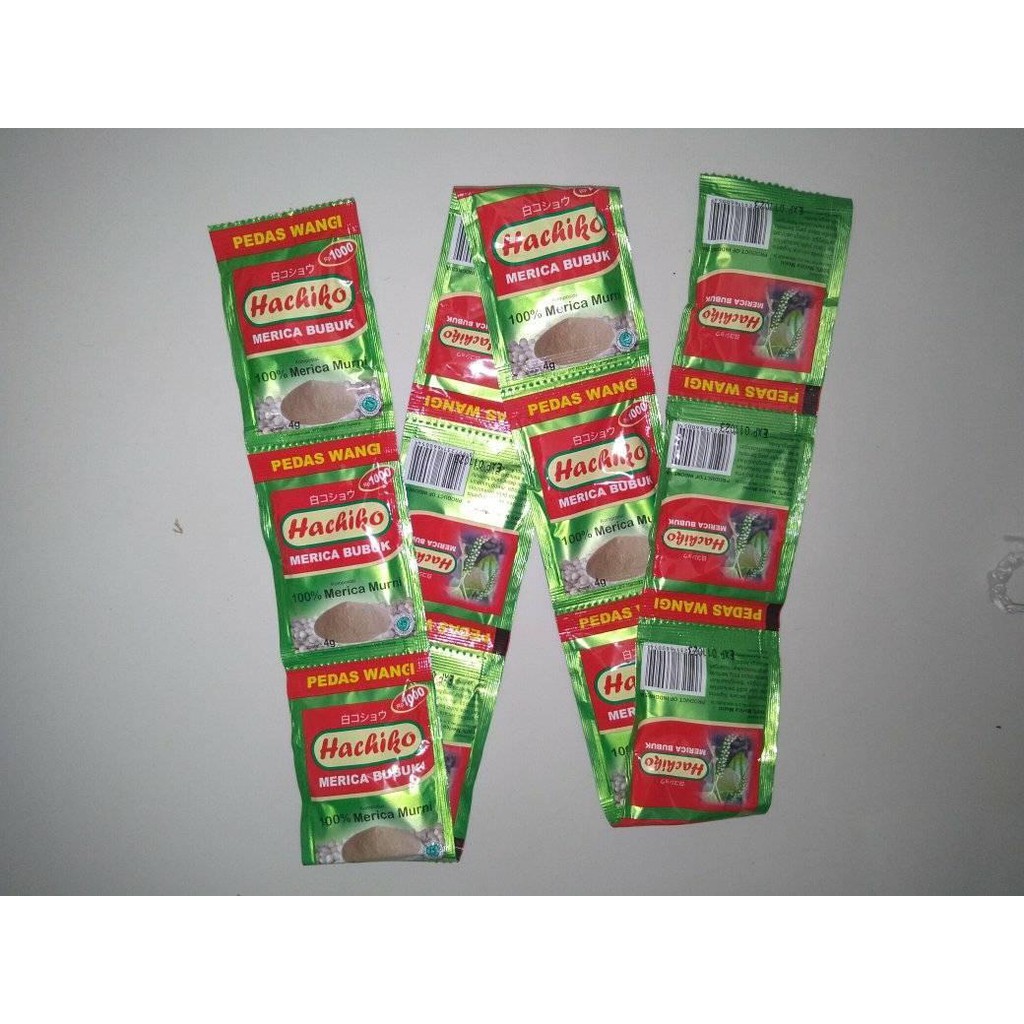 Hachiko Merica Lada Bubuk 4g 1 Renteng Bumbu Instan
