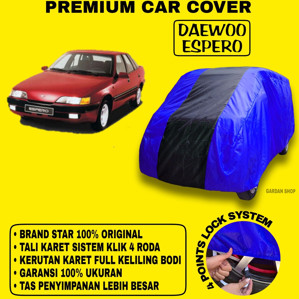 Body Cover DAEWOO ESPERO BIRU HITAM Penutup Bodi Mobil Daewoo Espero Waterproof PREMIUM