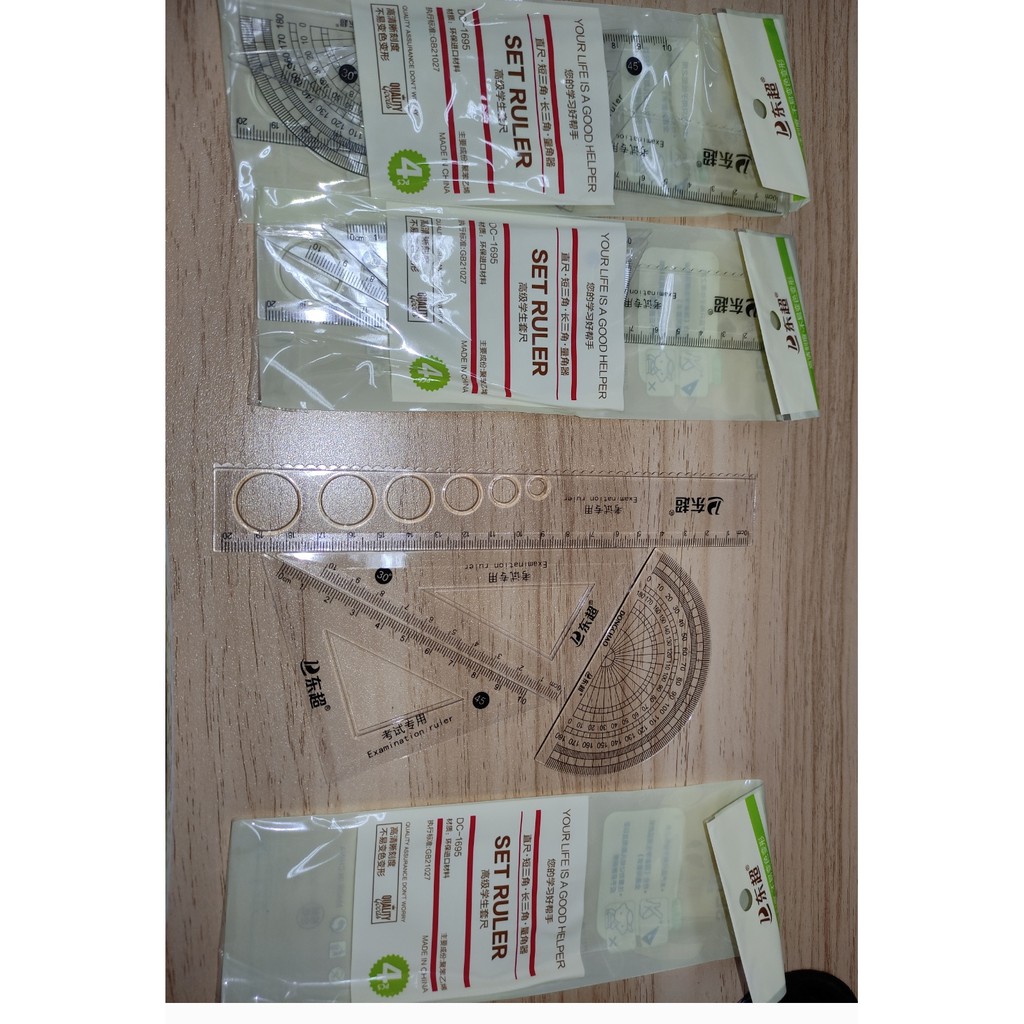 

penggaris set isi 4 evercross dc 1695 plastik