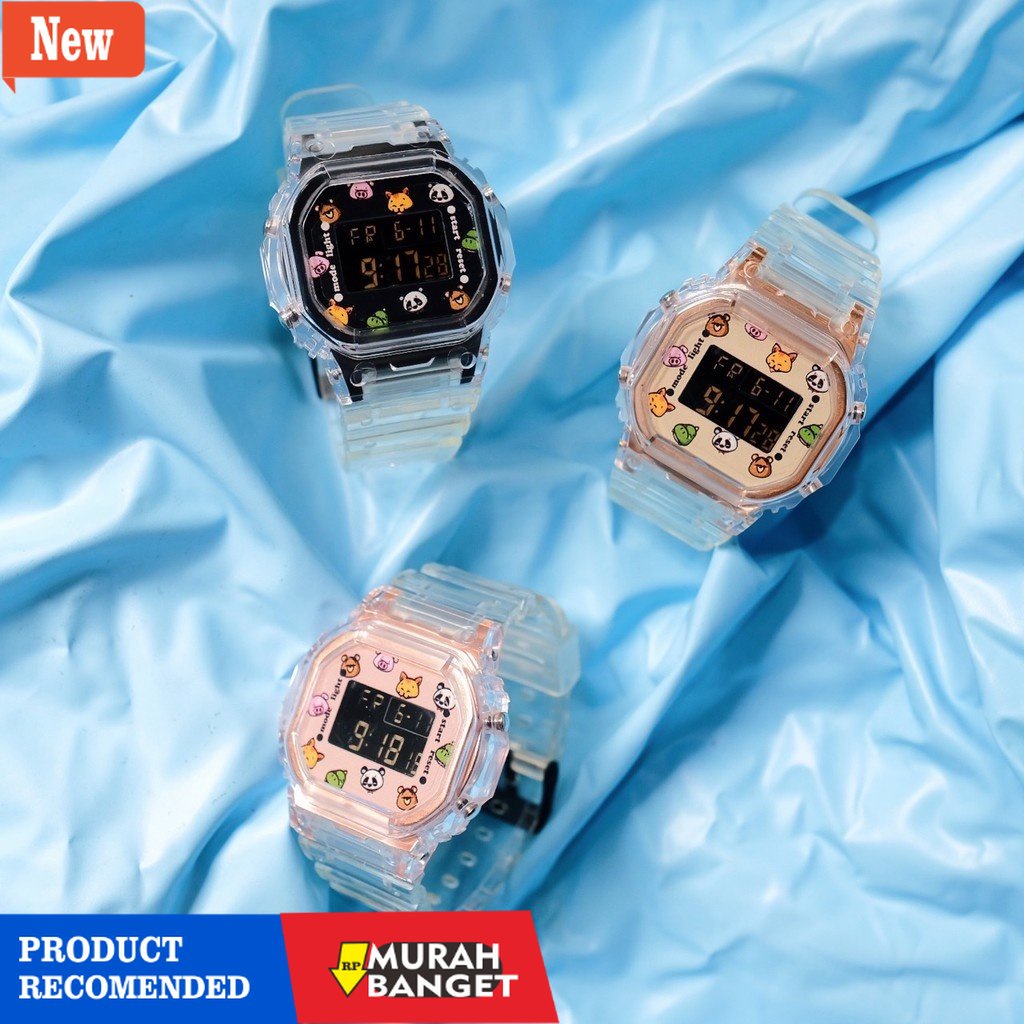 Jam digital wanita terbaik- CRSL Clear Watch | Choose Colors