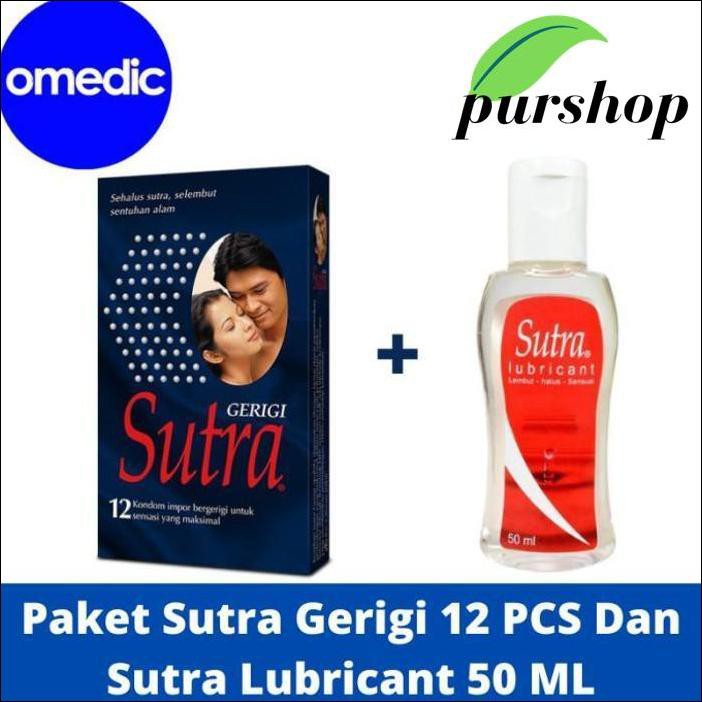 Paket Kondom Sutra Gerigi 12 Pcs Dan Sutra Lubricant 50 Ml Pelumas