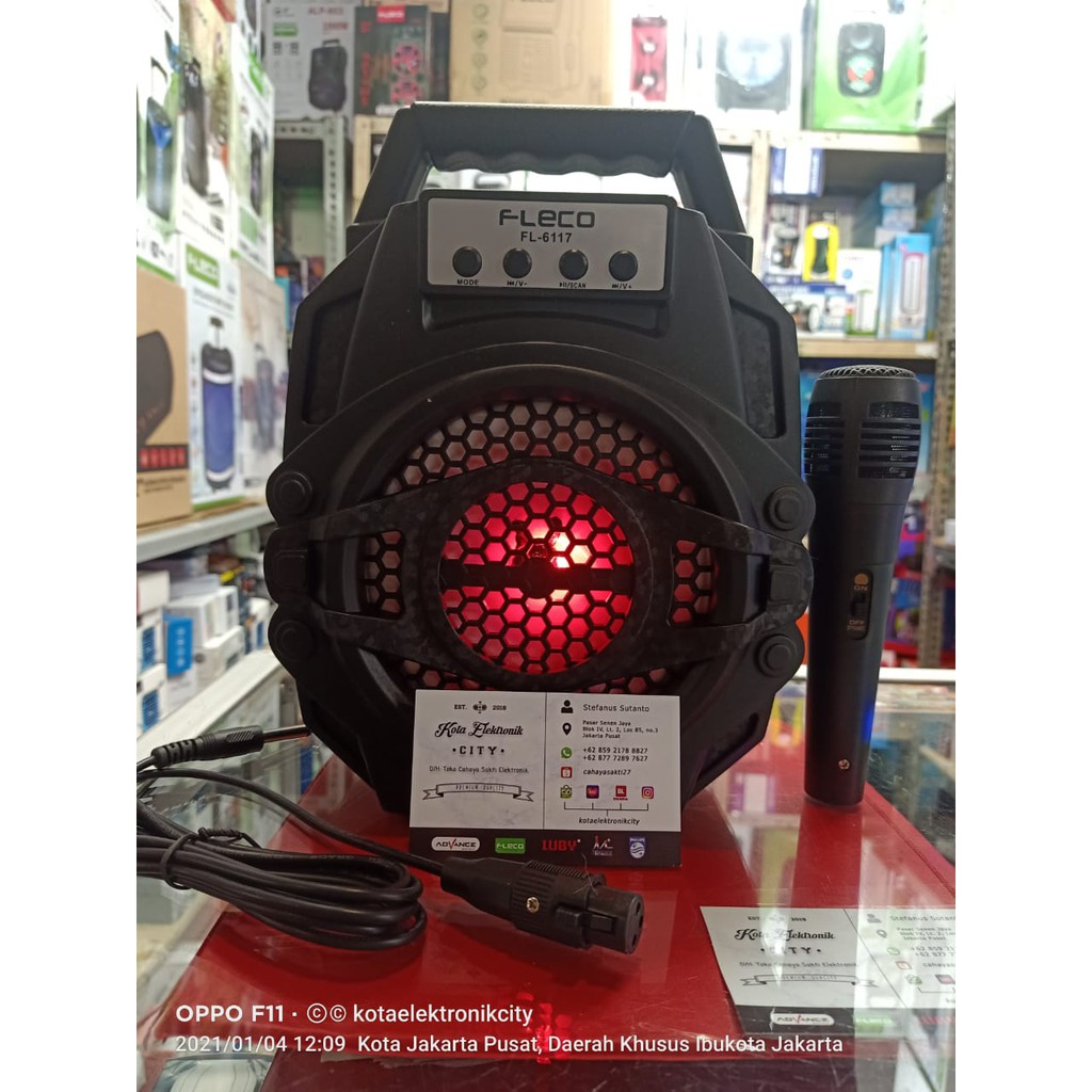 Speaker Bluetooth Portable Karaoke Fleco 6.5 Inch (F-6111 / F-6112 / F-6117)