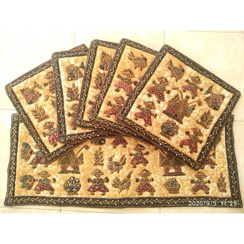 Sarung Bantal Sofa/kursi batik tulis motif unyil