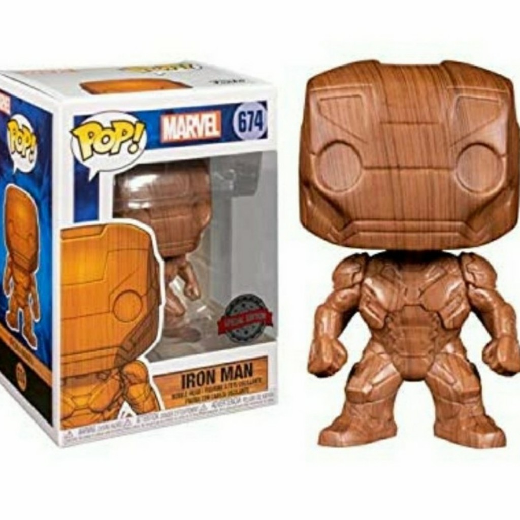 Funko Pop Exclusive  Marvel - Iron Man - Wood Iron Man