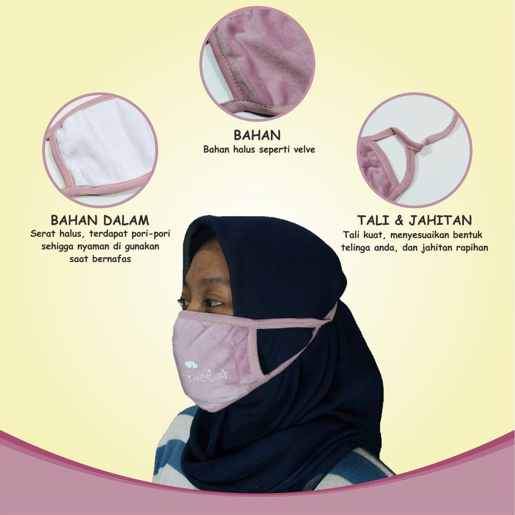 Weitech Masker Pelindung Wajah Dengan Tali Motif Lucu T 17