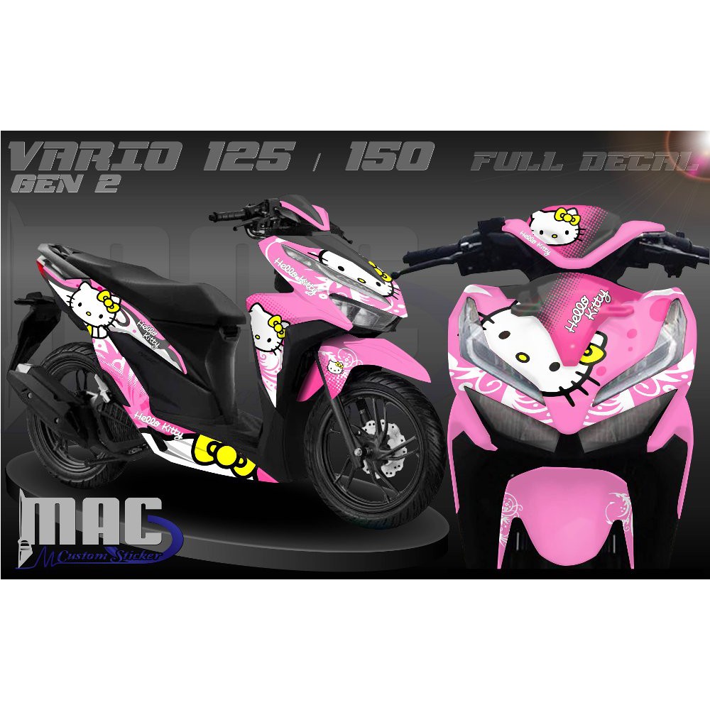 Jual PROMO MURAH AIR STORE NEW VARIO 125 ATAU 150 FACELIFT FULL DECAL HELLO KITTY Indonesia Shopee Indonesia