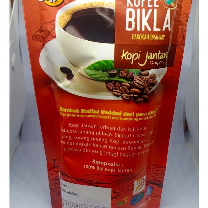 KOFEE BIKLA BAROKAH IBRAHIMY KOPI JANTAN ORIGINAL 125 gr