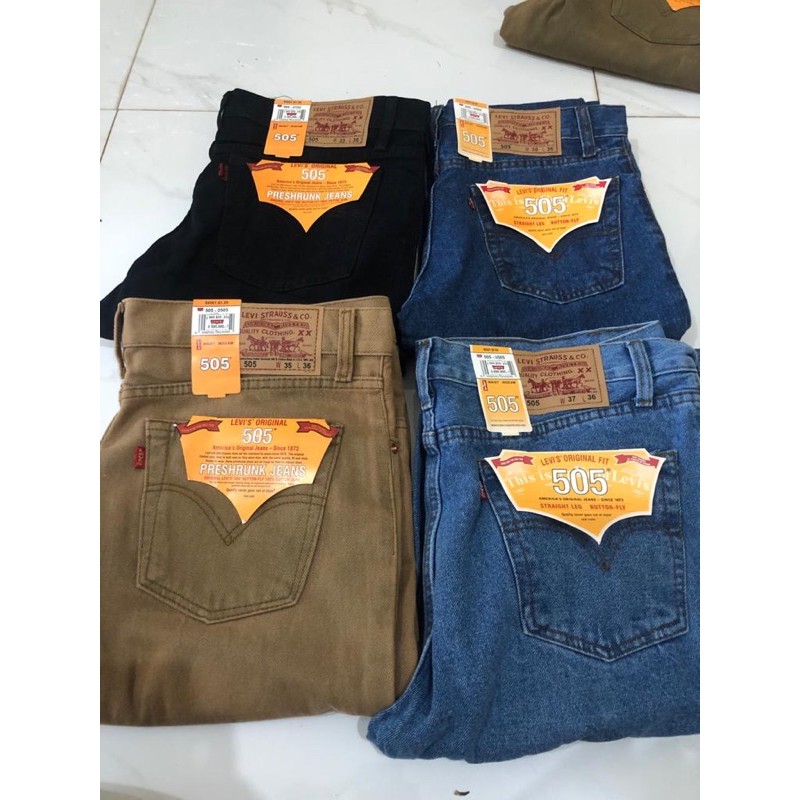 [BEST PREMIUM] Celana Jeans Levis Standar 505 Panjang Pria Size Jumbo