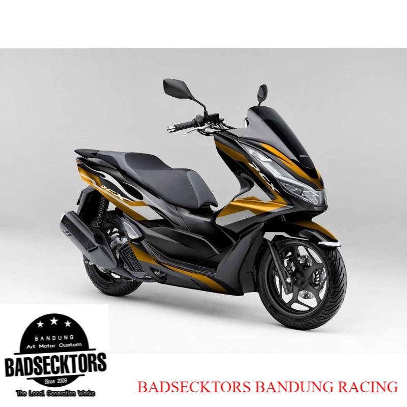 STICKER DECAL HONDA PCX 160 BLACK SILVER GOLD