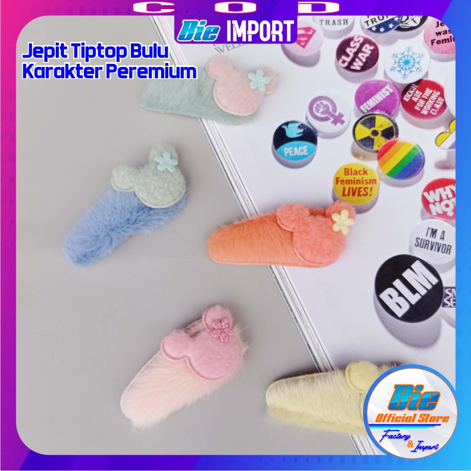 Jepit Tiptop Karakter Warna Pastel Stabillo Impor Best Seller