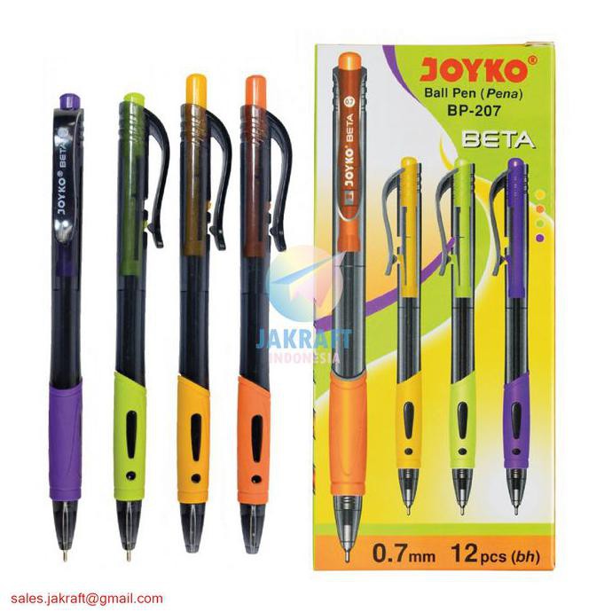 

Pulpen Bolpen Pen Klik JOYKO BP-207 BETA (Hitam) 0.7 mm Warna Warni BERMUTU