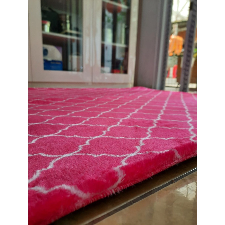 Karpet Busa FONIX Malaysia Bulu Super Lembut Anti Slip 140x165 F148-2