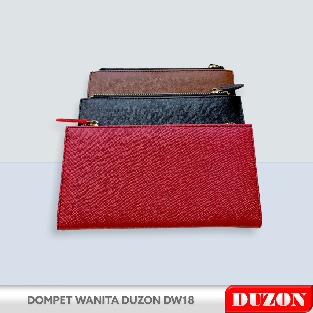 DOMPET WANITA DUZON DW18 KULIT SINTETIS BAHAN TEBAL ORIGINAL DUZON