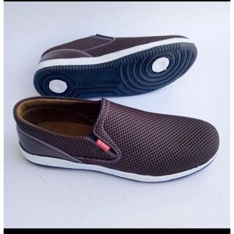 SEPATU CASUAL PRIA SEPATU KERJA SEPATU SLIP ON PRIA ST PVC