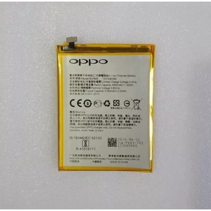 BATRE BATTERY OPPO A83 BLP 649 BATERAI ORIGINAL