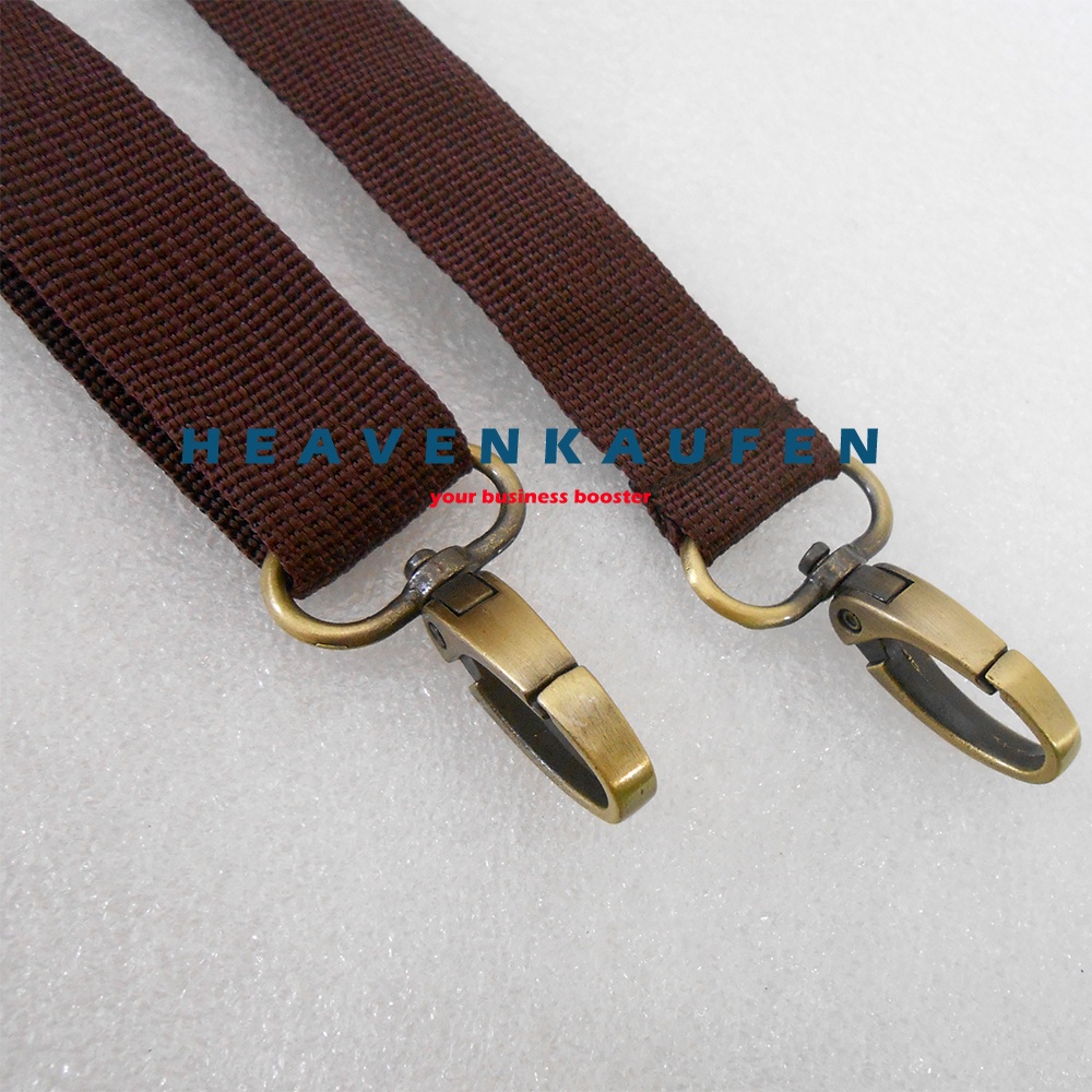 Strap Tali Selempang Slempang Tas Lebar 2,5 cm Warna Coklat Kait ATG