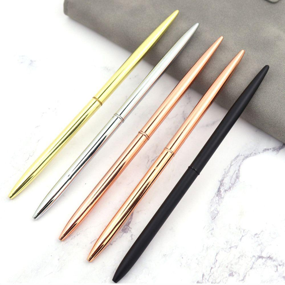 Mxbeauty Ball Pen Portable Otomatis Perlengkapan Menulis Alat Tulis Kantor Pena Logam Hadiah Anak Yang Indah Bolpoin