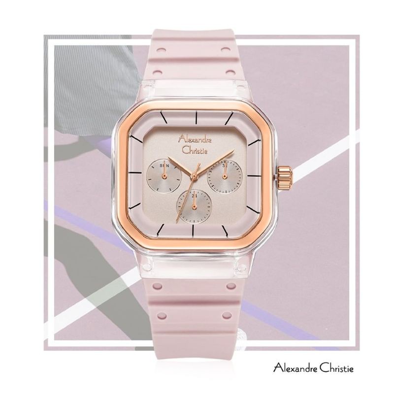 Jam Tangan Alexandre Christie 2811 Original (Case Rubber)