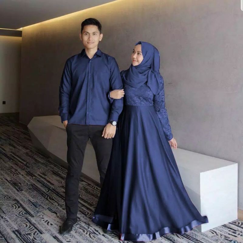 XOS - COUPLE AGODA / BAJU PASANGAN / FASHION MUSLIM / KEMEJA DAN MAXI DRESS / COD✅ (Good Quality)