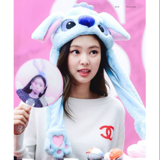 Jual JENNIE BLACKPINK RABBIT HAT KPOP TOPI KELINCI PIKACHU STITCH