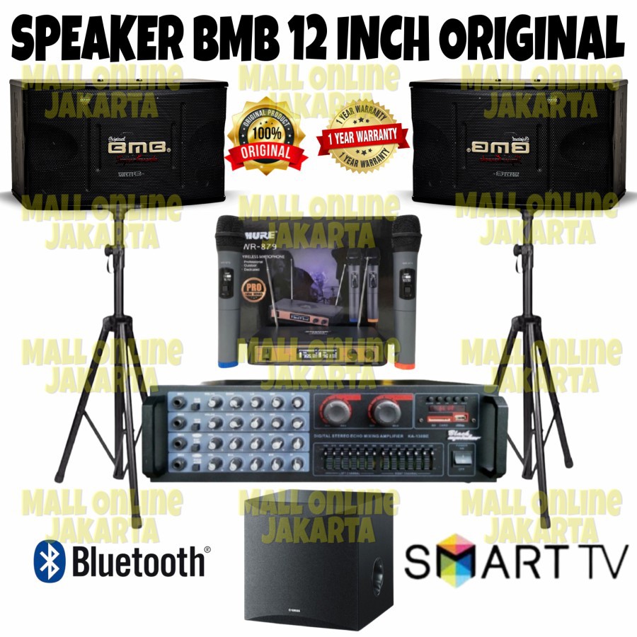 Paket Sound Bmb 12 inch Original karaoke set subwoofer yamaha