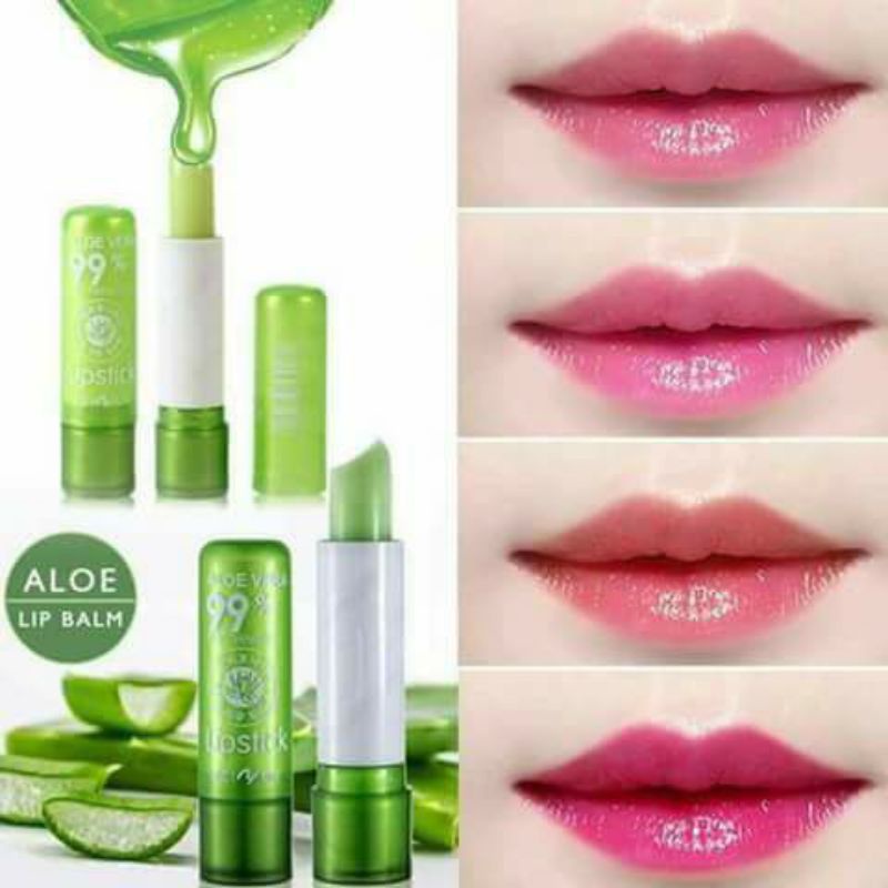 LIPBALM ALOEVERA /  LIPSTICK ALOE VERA LIPBALM 99% SOOTHING MOISTURE