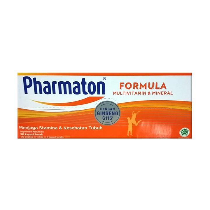 Pharmaton Formula Multi Vitamin Suplemen 1 strip isi 5 kapsul Vitamin B1 Vitamin B2 Vitamin B6 Vitam