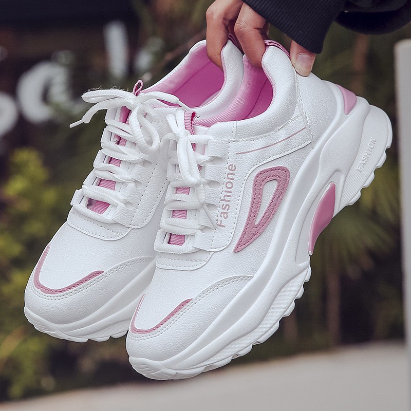 Sepatu Kets Wanita Fashione Warna Pink Hitam Merah