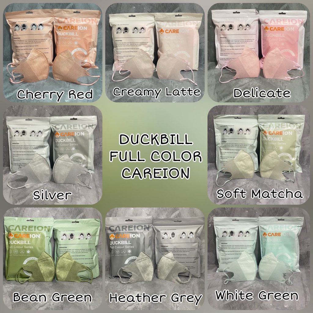 Masker Duckbil Warna isi 50 pcs Merk CAREION tebal