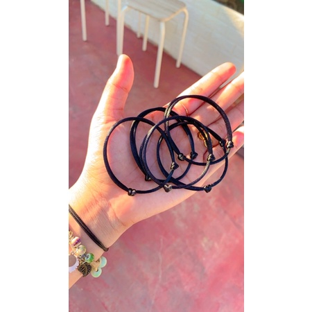 Gelang polos hitam bisa cowo cewe murahhh