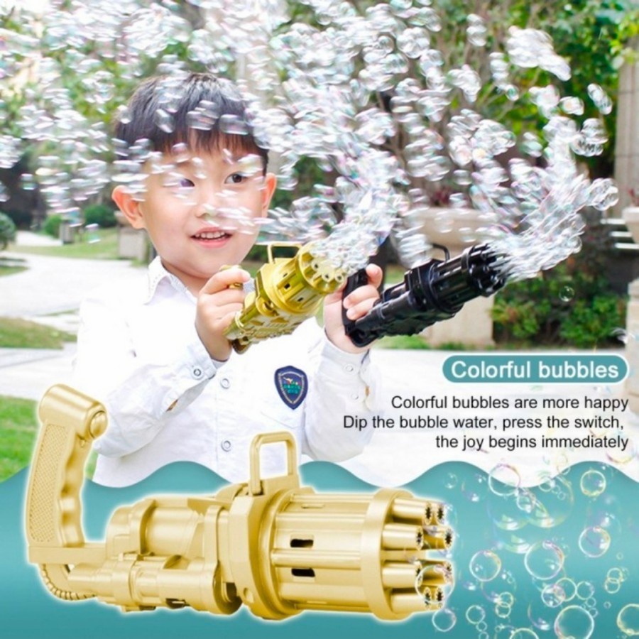 Pistol Bubble Mesin Gelembung Sabun Gatling Gun Mainan anak