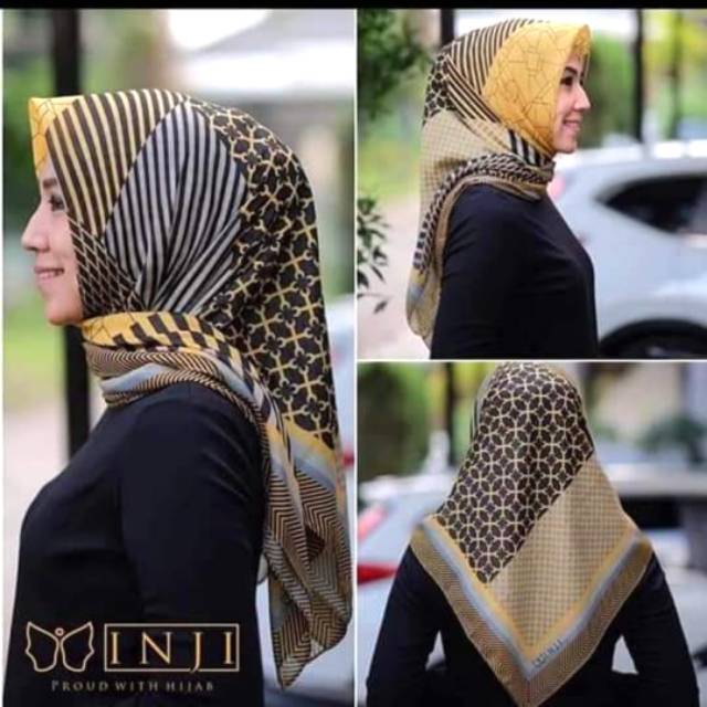 10+ Ide Hijab Segi Empat Deenay Motif Kerudung Deenay  