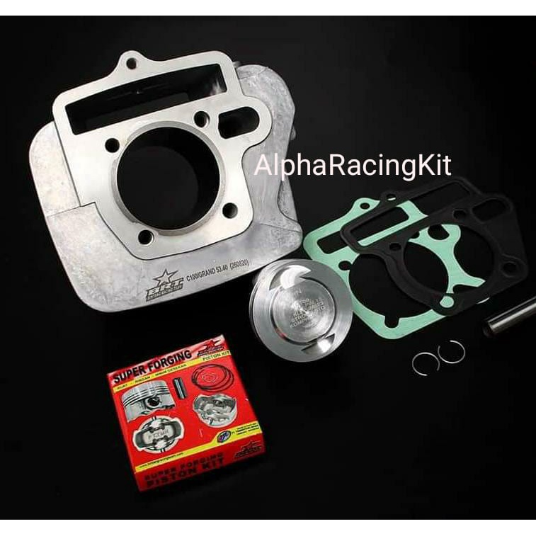 BORE UP C100 / SUPRA FIT ( BLOK CAST IRON + PISTON 53.40 ) BRT // casting racing
